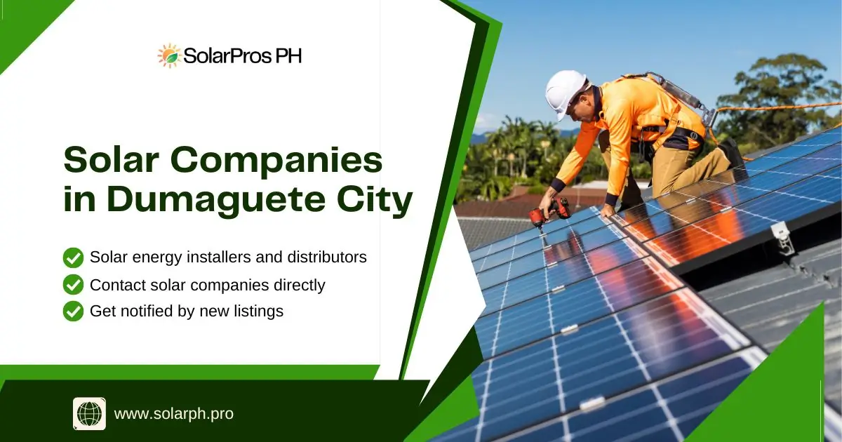 Solar Companies in Dumaguete City - SolarPros PH