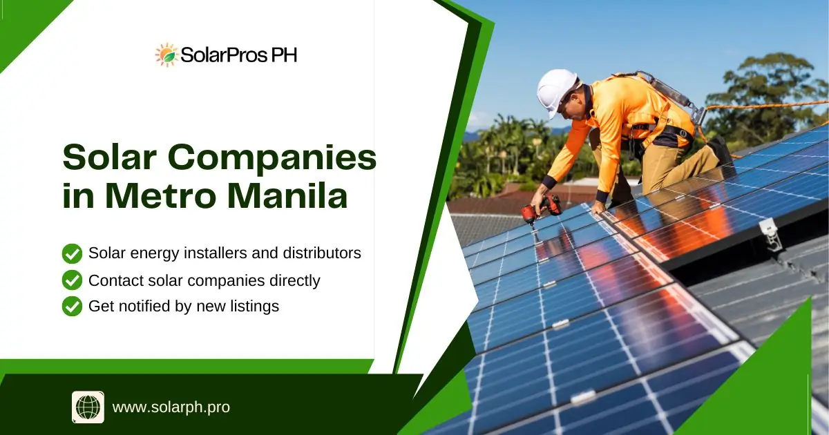 Solar Companies in Metro Manila - SolarPros PH