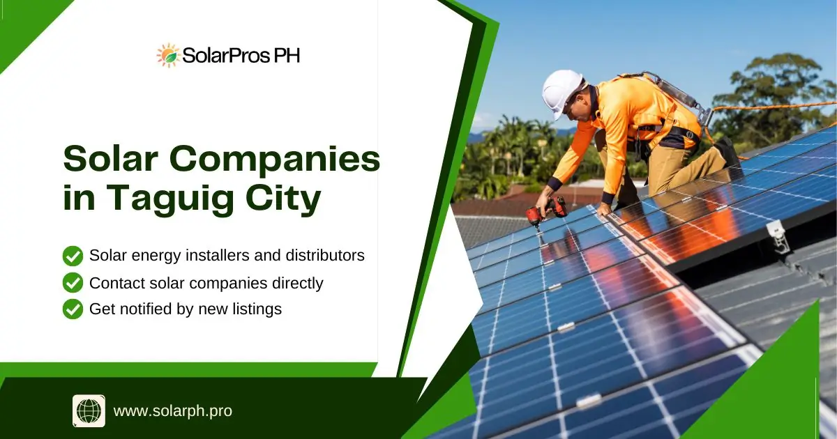 Solar Companies in Taguig City - SolarPros PH