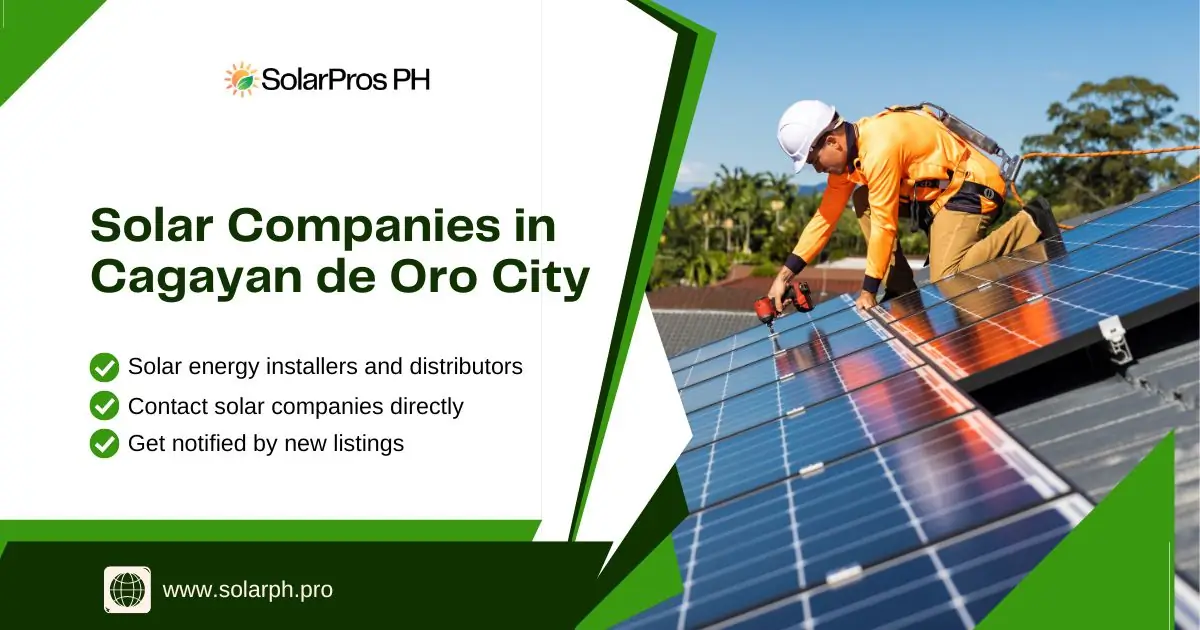 Solar Companies in Cagayan de Oro City - SolarPros PH