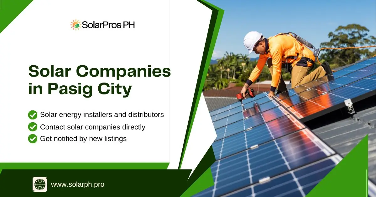Solar Companies in Pasig City - SolarPros PH